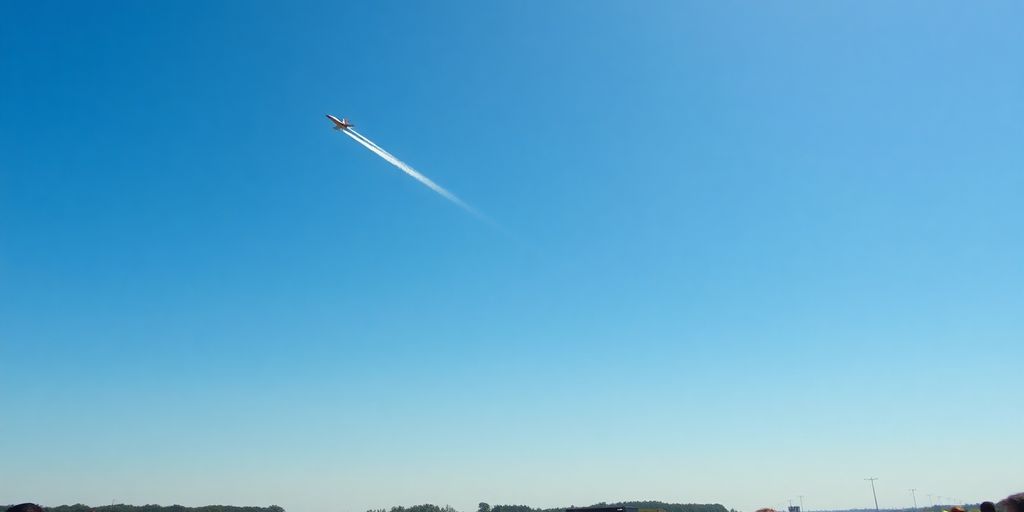 Jet fighter performing aerobatics at an airshow.
